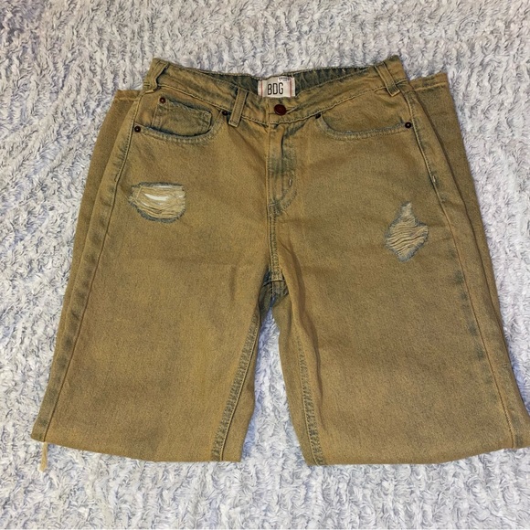BDG Yellow/Brown Distressed Jeans - Picture 6 of 15
